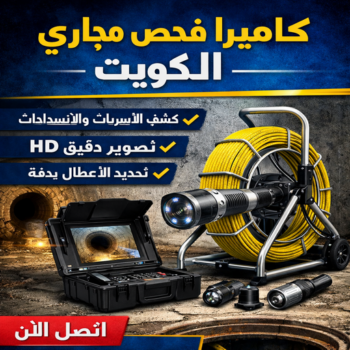 كاميرا فحص مجاري الكويت - ابويحي 90007603 - كاميرا تصوير مجاري - تصوير بايبات مجاري - فحص بايبات المجاري - كاميرا كشف خرير - تصوير بايبات الصرف